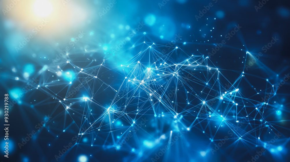Abstract business connection of lines from nodes It is connected to endless nodes and represents the innovation of communication in the network. Abstract business connection of lines from nodes It is connected to endless nodes and represents the innovation of communication in the network.