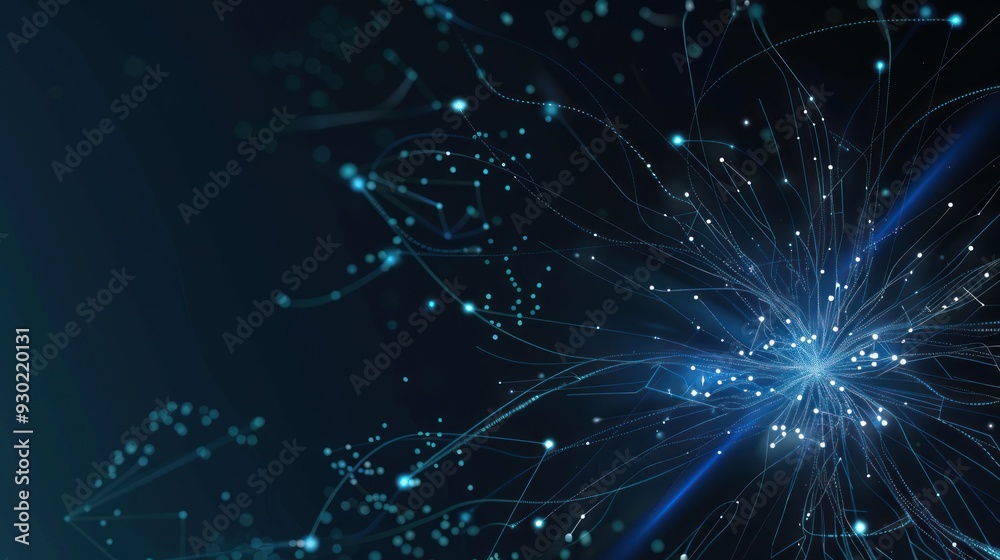 Abstract Digital Network with Glowing Lines Abstract Digital Network with Glowing Lines