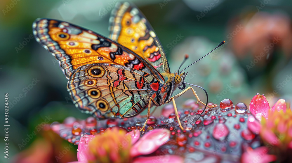 Beautiful colourful butterfly, macro photo. Beautiful colourful butterfly, macro photo.