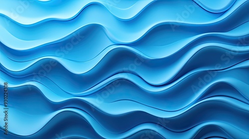 Vibrant 3D blue background with dynamic wave patterns and subtle gradient lighting, perfect for energetic and modern designs.