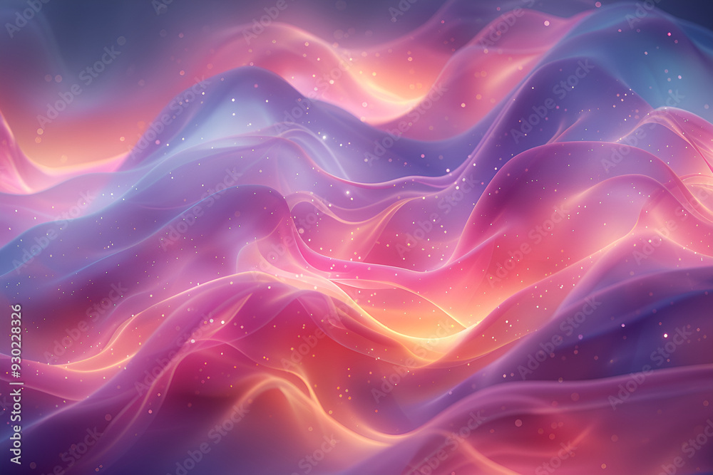 Obraz premium An abstract background showcasing colorful waves, blending various hues to form a lively and engaging design.