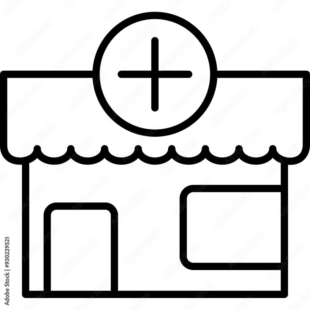 Obraz premium Pharmacy Location Icon