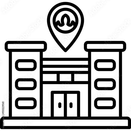 Fire Station Location Icon