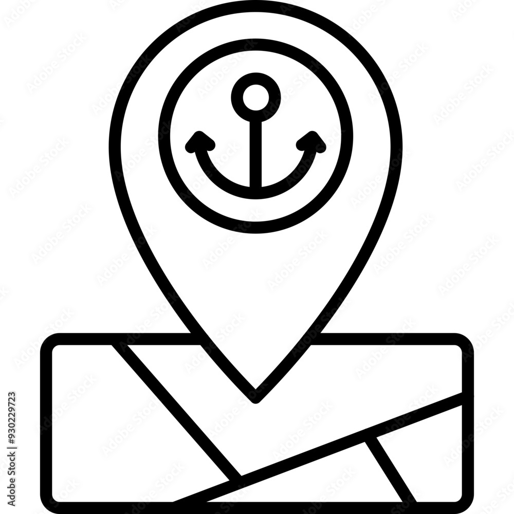 Marina Location Icon Marina Location Icon