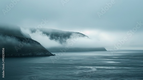 Foggy clouds rolling in from the sea give coastal areas a mystical aura. photo