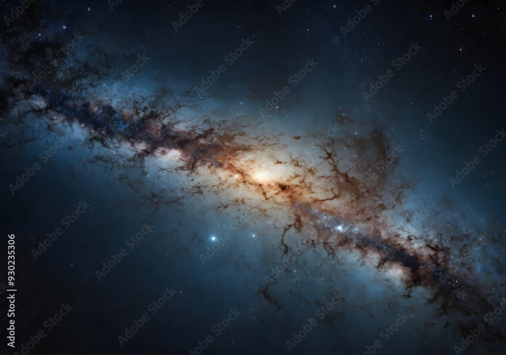 Fototapeta premium Awesome Milky Way Galaxy. Elements furnished