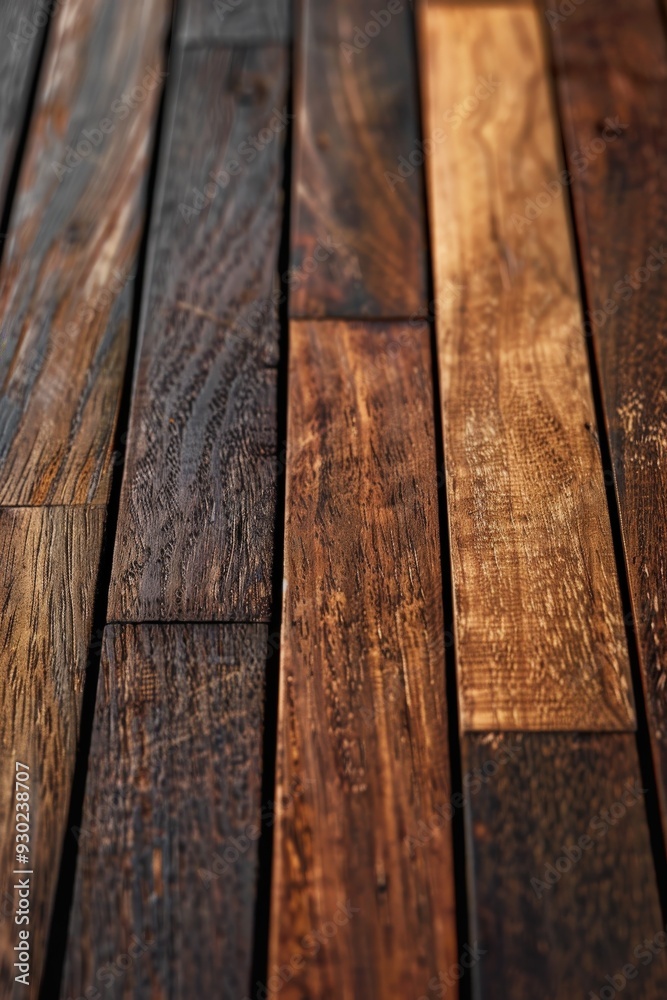 Wooden decking boards arranged in a natural layout with rich textures Wooden decking boards arranged in a natural layout with rich textures