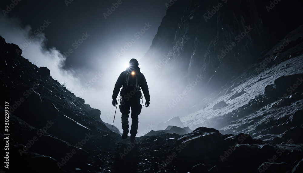 Mountain Secrets in Foggy Winter: The Expeditioner's Journey Enveloped in Landslide Mountain Secrets in Foggy Winter: The Expeditioner's Journey Enveloped in Landslide