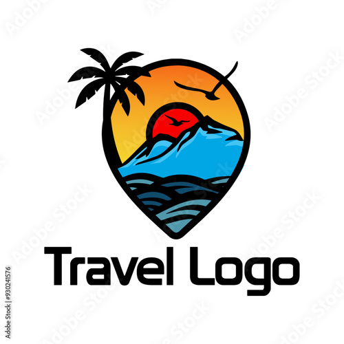 Tourism Travel Logo EPS Vector Design