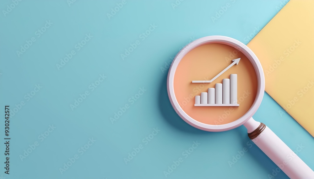 A magnifying glass over a rising graph symbolizes growth and analysis in business, finance, or data-driven strategies. A magnifying glass over a rising graph symbolizes growth and analysis in business, finance, or data-driven strategies.