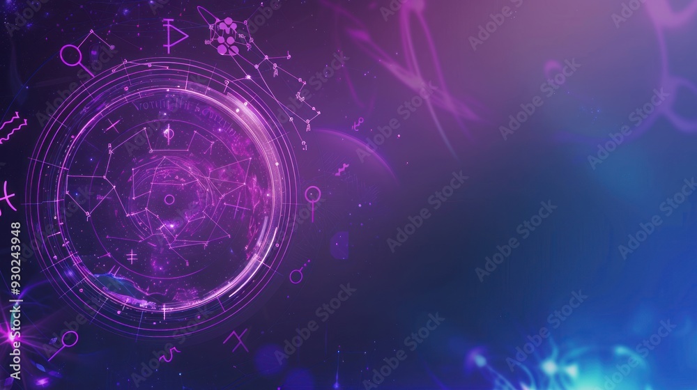 Abstract Cosmic Design with Geometric Shapes and Symbols Abstract Cosmic Design with Geometric Shapes and Symbols