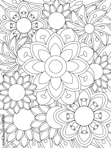 Flowers Coloring Book Pages Flowers Patterns