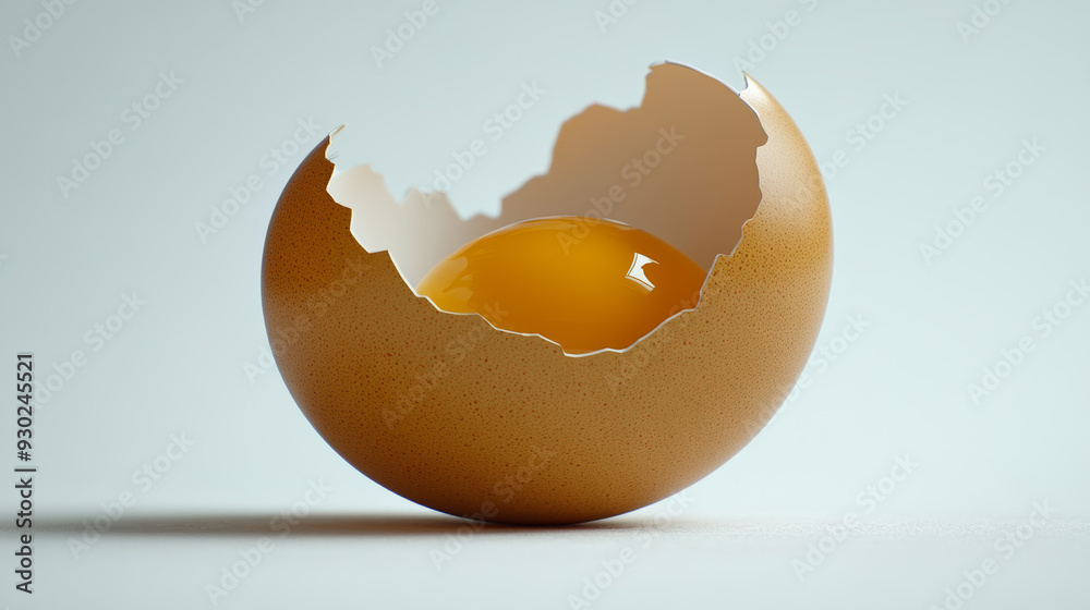 Broken egg isolated on a white background. Broken egg isolated on a white background.