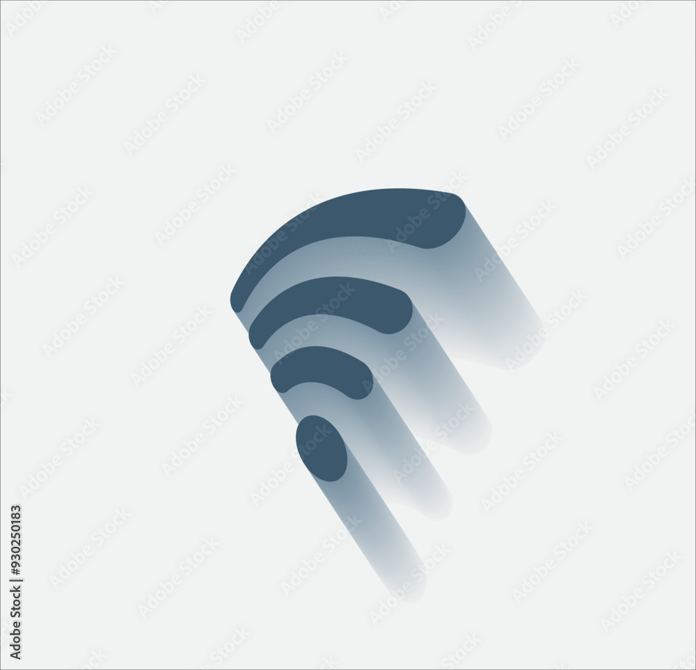 Fototapeta premium Vector dark color icon with shadow on light background