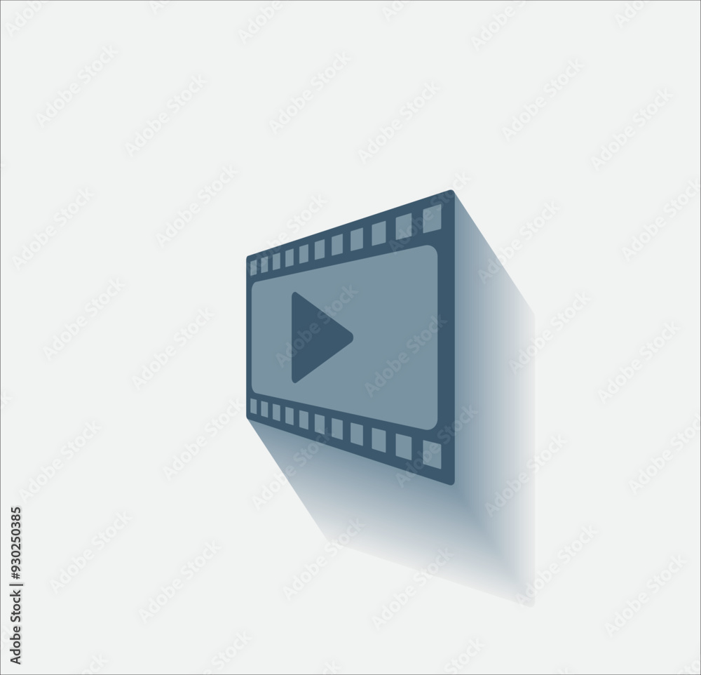 Fototapeta premium Vector dark color icon with shadow on light background