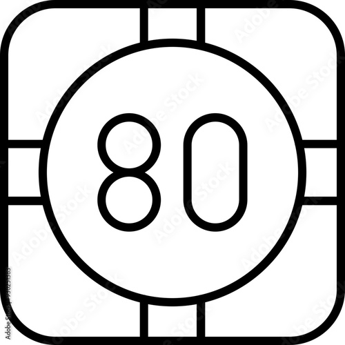 Speed Limit Sign Icon