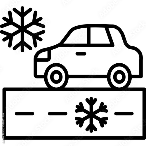 Snow Driving Icon