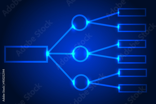 Random Decision Tree Technology abstract background