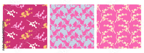 Floral Hand Drawn Seamless Pattern Background