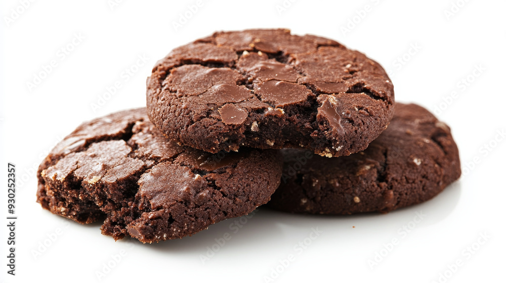 Chocolate cookies isolated on a white background. Chocolate cookies isolated on a white background.