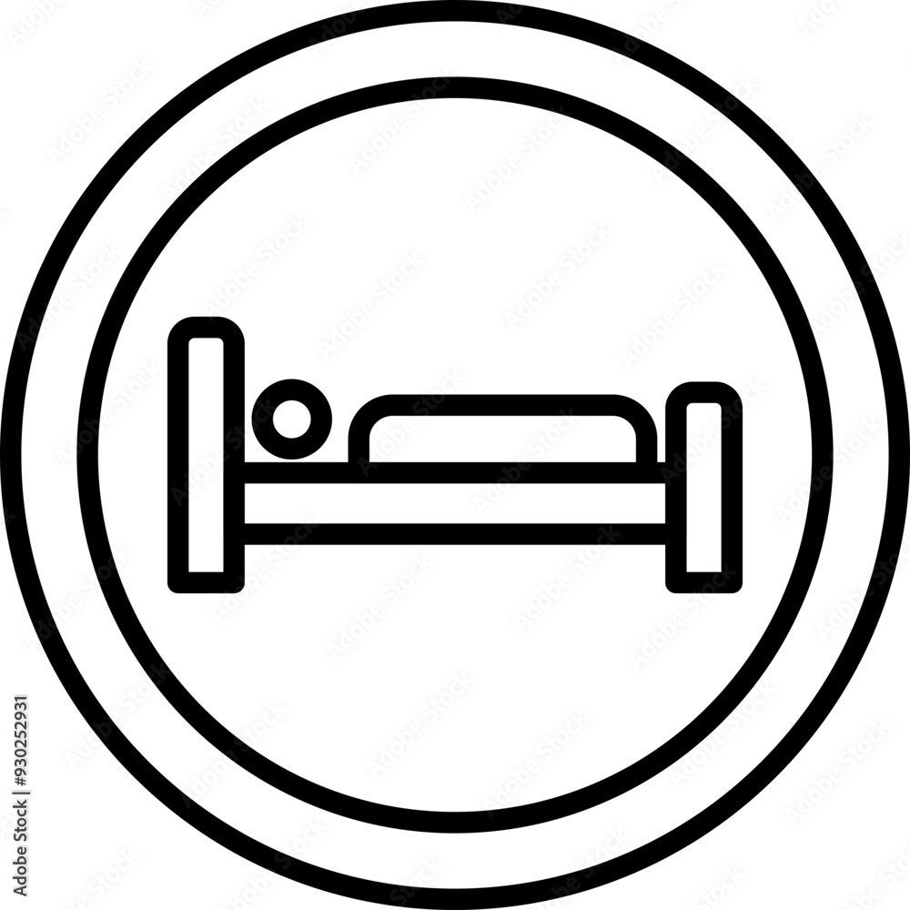 Lodging Sign Icon Lodging Sign Icon