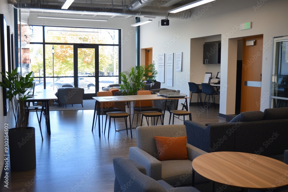 Fototapeta premium Flexible Co-Working Space Modern Work Environments 