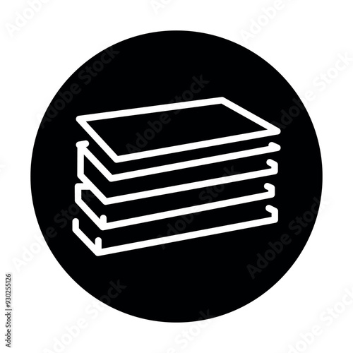 Plywood sheets line black icon. Sign for web page, mobile app, button, logo.
