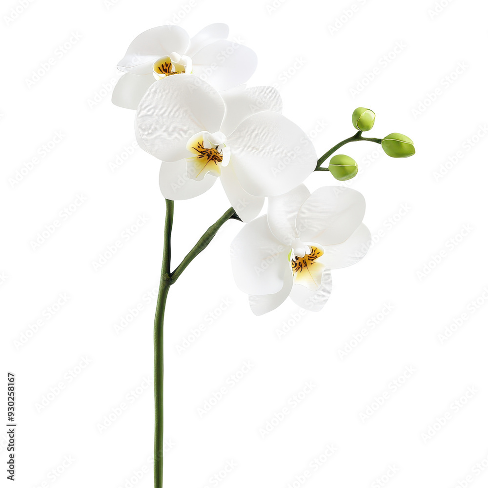 Obraz premium Delicate White Orchids Isolated on Transparent Background, Perfect for Elegant Weddings and Sophisticated Decor