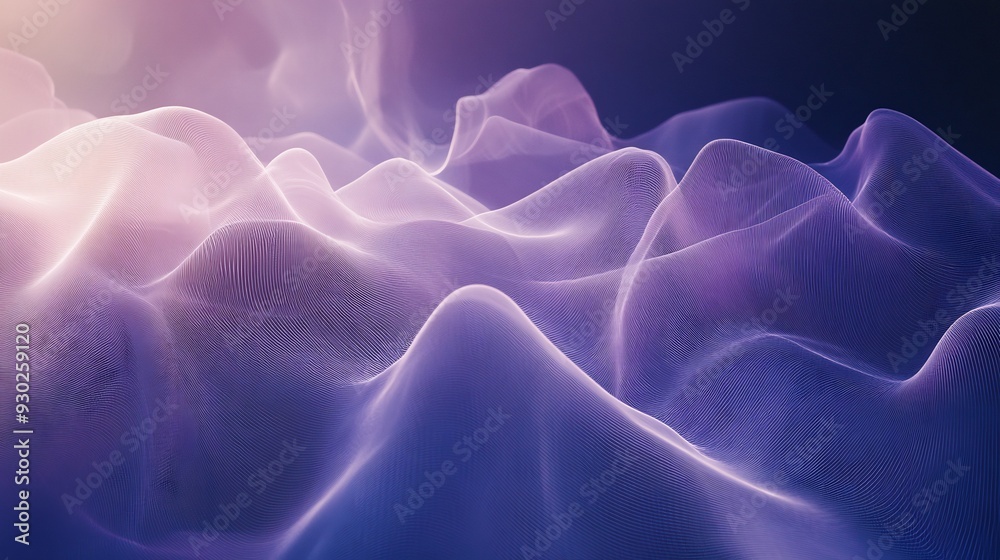Abstract Purple and White Swirling Landscape Abstract Purple and White Swirling Landscape