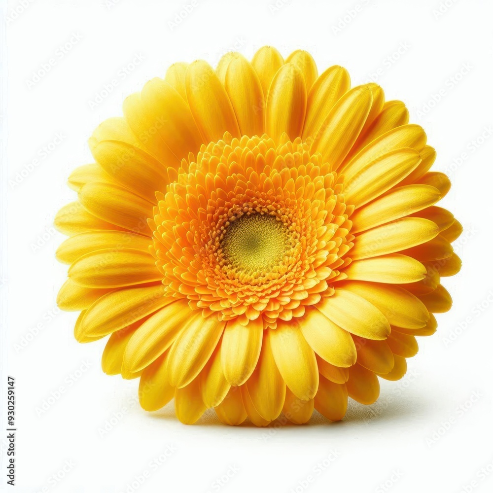 yellow gerbera flower isolated on white background yellow gerbera flower isolated on white background