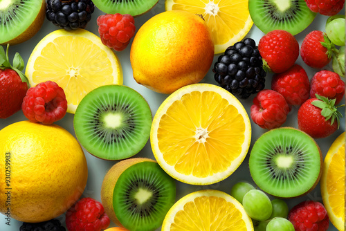 Fresh organic fruits, Generated by Ai