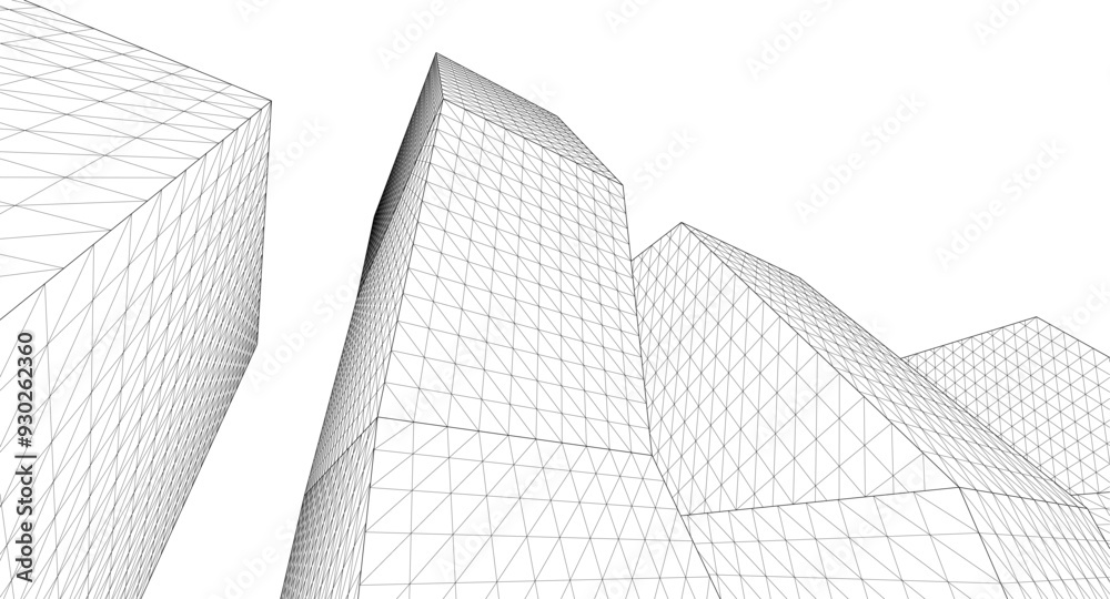 abstract architecture concept 3d illustration abstract architecture concept 3d illustration