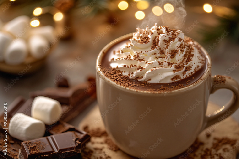 Hot Chocolate with Whipped Cream Hot Chocolate with Whipped Cream