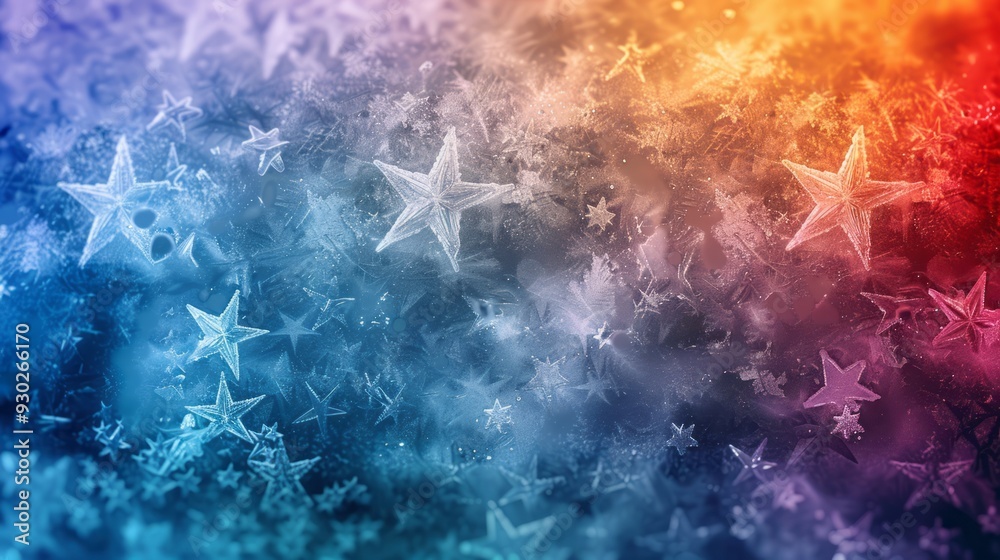 frozen stars with different colors background frozen stars with different colors background