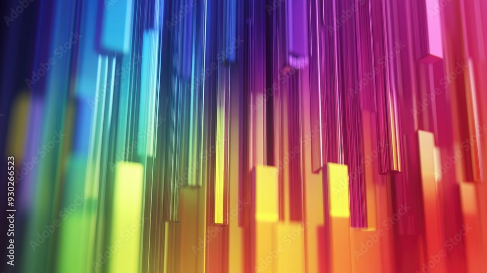 A stunning 3D render of an abstract multicolor spectrum , ai A stunning 3D render of an abstract multicolor spectrum , ai