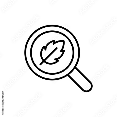Find Mint leaf outline icons, minimalist vector illustration ,simple transparent graphic element .Isolated on white background