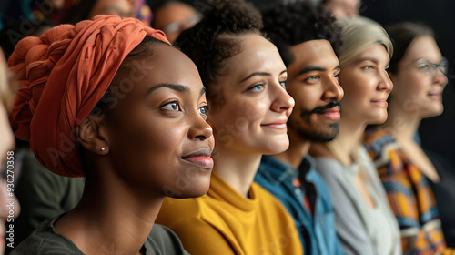 People of various ethnicities, genders, and abilities participating in a community event, promoting diversity