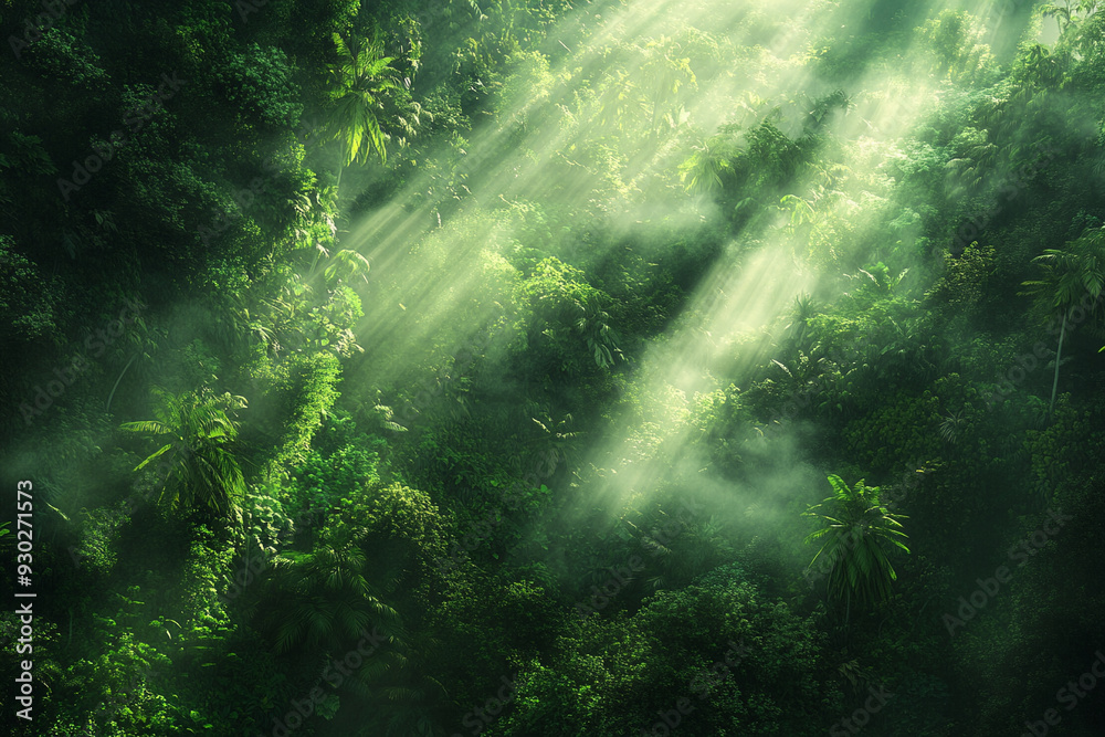 green forest in the morning green forest in the morning