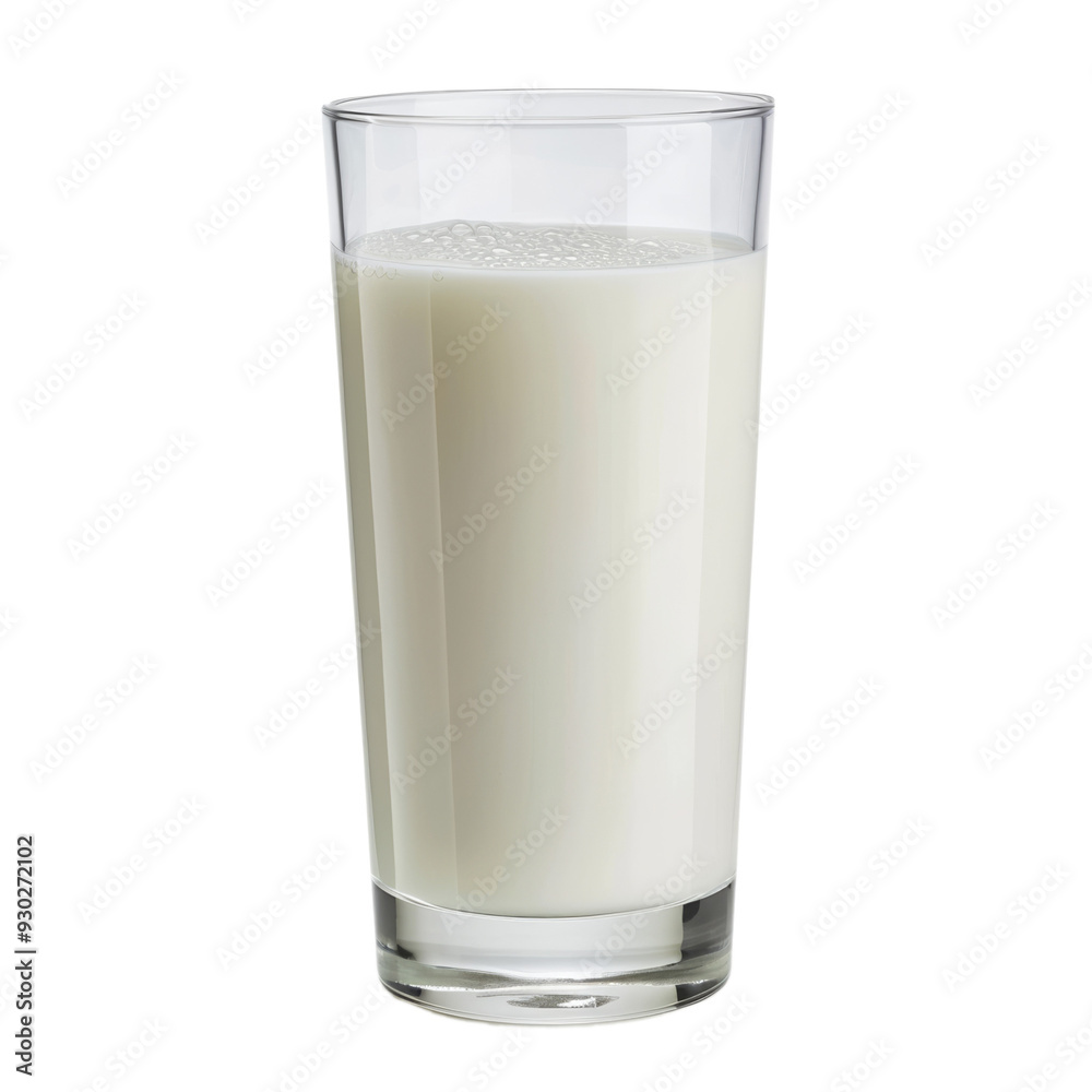 A glass of milk isolated on a transparent background A glass of milk isolated on a transparent background