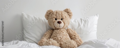 plush bear on white background. photo