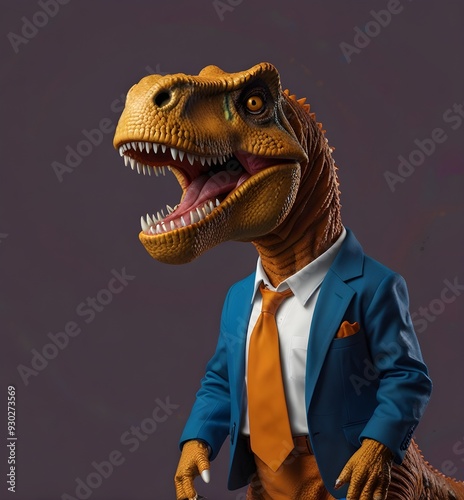 having fun write big background your space copy enjoying here nosaur tall one blank orange text portrait dinosaur tyrannosaurus dino alone animal art colours coloured colourful comic cool costume See 