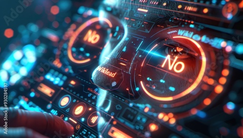 Futuristic Interface with a Human Eye