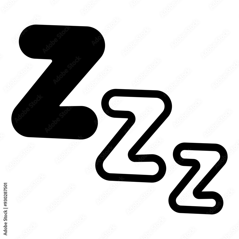 Sleep ZZZ Speech Bubble Icon