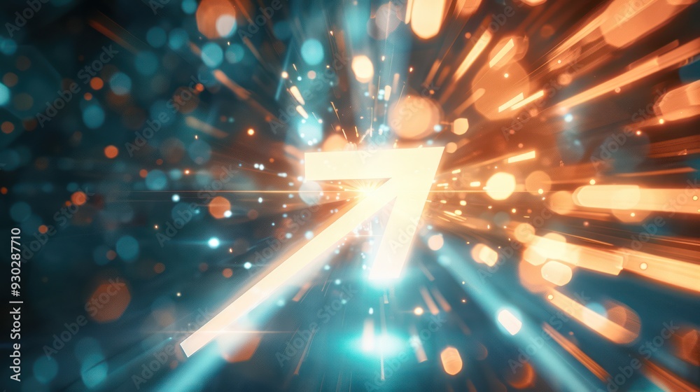 Obraz premium Abstract Arrow with Bokeh Lights