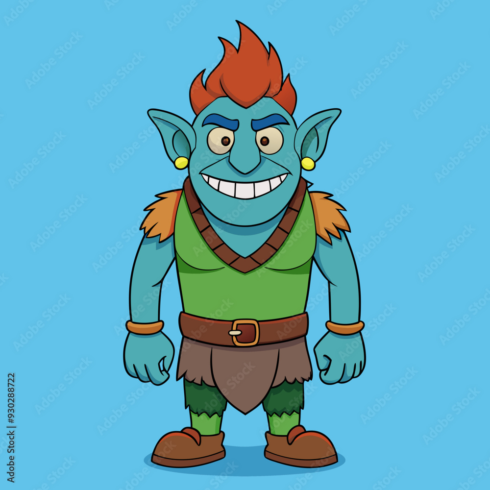 Obraz premium cartoon illustration of troll