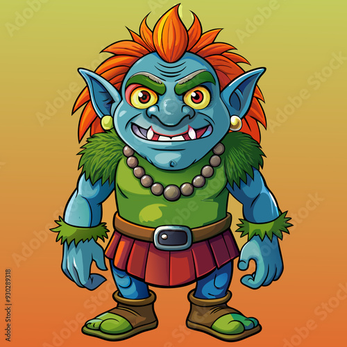 cartoon illustration of troll