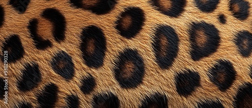 Close-up of a Leopard's Fur with Black Rosettes