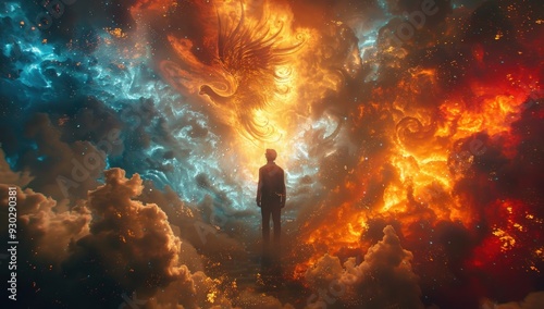 Man Contemplating the Cosmic Dance