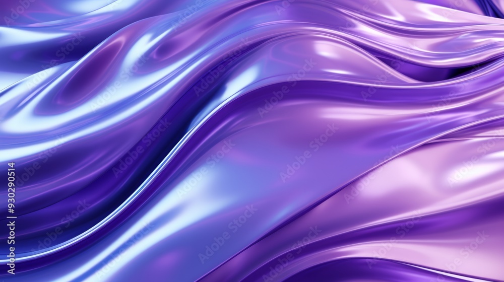 Purple chrome plastic abstract waving background surface. Neural network ai generated art Purple chrome plastic abstract waving background surface. Neural network ai generated art