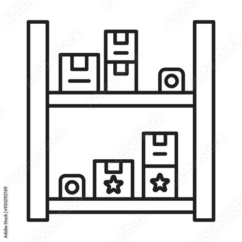 shelf icon vector on white background